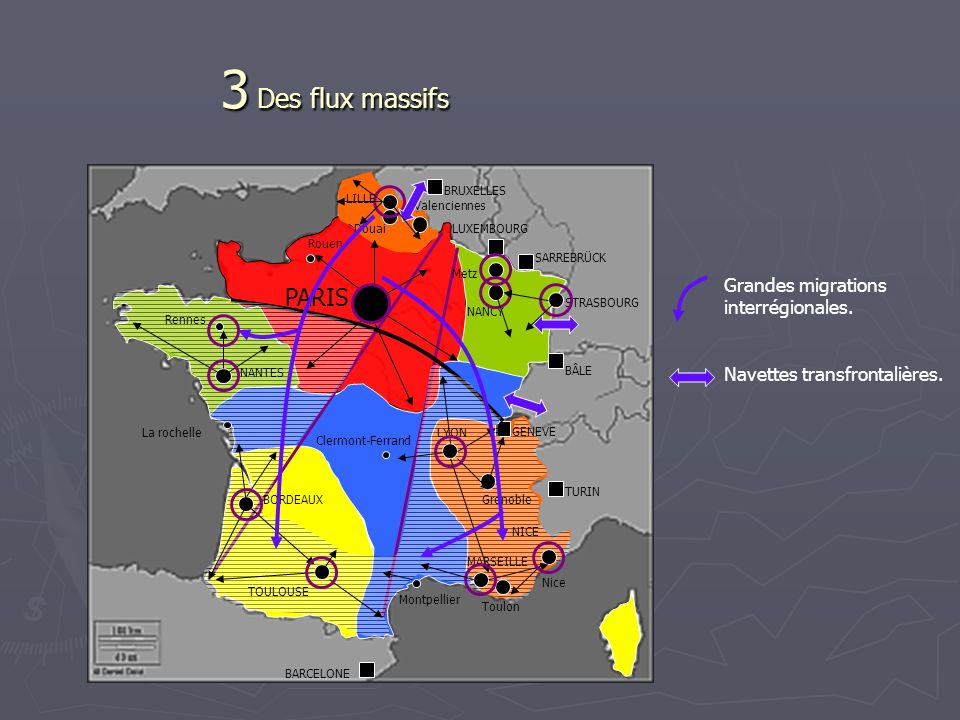3 Des flux massifs PARIS Grandes migrations interrégionales.