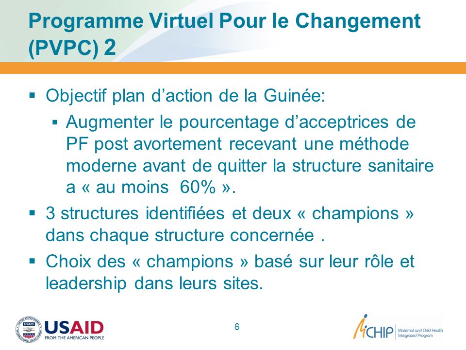 Programme Virtuel Pour le Changement (PVPC) 2