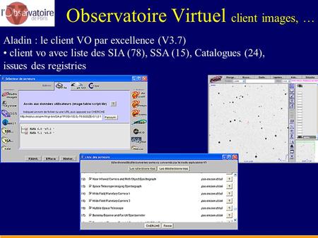 Observatoire Virtuel client images, …