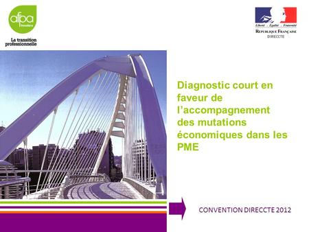 Diagnostic court en faveur de l’accompagnement des mutations économiques dans les PME CONVENTION DIRECCTE 2012 1 1.