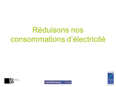 Réduisons nos consommations d’électricité