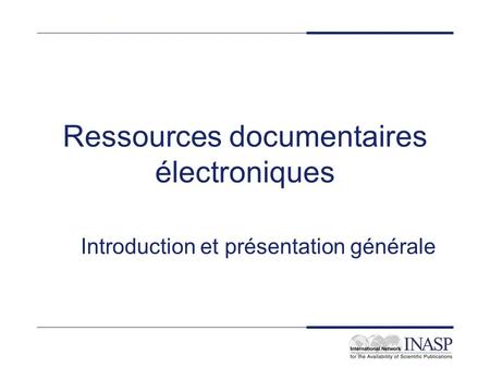 Ressources documentaires électroniques