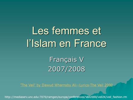 Les femmes et l’Islam en France