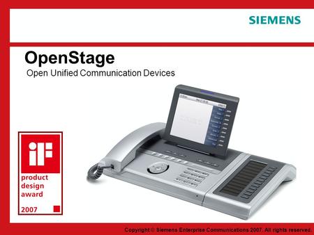 OpenStage Open Unified Communication Devices