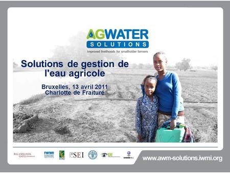 Solutions de gestion de l'eau agricole