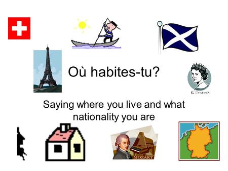 Saying where you live and what nationality you are