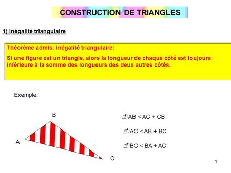 CONSTRUCTION DE TRIANGLES
