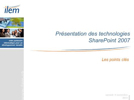 Présentation des technologies SharePoint 2007