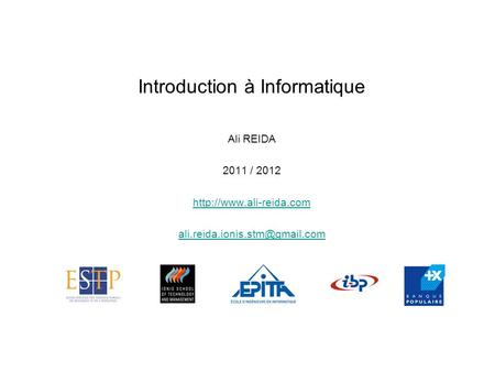 Introduction à Informatique