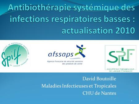 David Boutoille Maladies Infectieuses et Tropicales CHU de Nantes