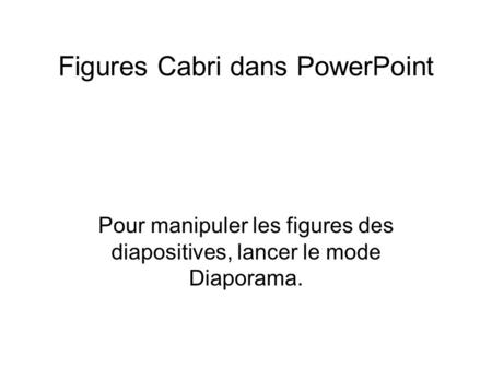 Figures Cabri dans PowerPoint