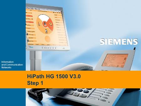 HiPath HG 1500 V3.0 Step 1.