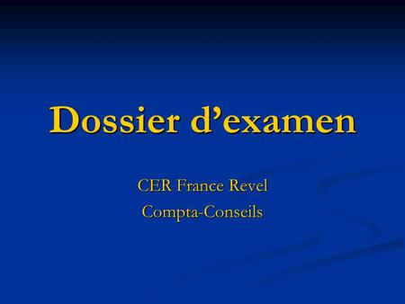 CER France Revel Compta-Conseils