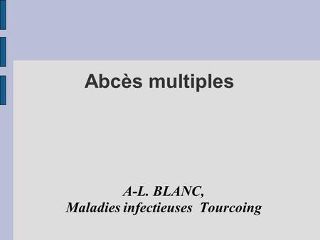 A-L. BLANC, Maladies infectieuses Tourcoing