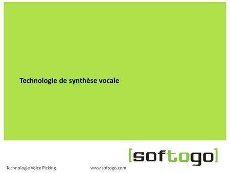 Technologie de synthèse vocale
