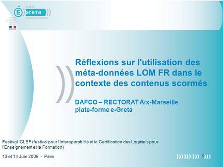 DAFCO – RECTORAT Aix-Marseille plate-forme e-Greta