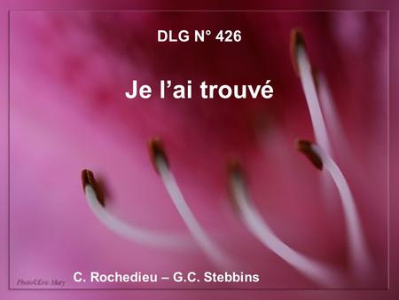 C. Rochedieu – G.C. Stebbins