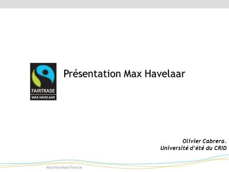 Fairtrade-Max Havelaar