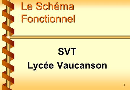 Le Schéma Fonctionnel SVT Lycée Vaucanson.