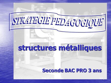 1 BEP Seconde BAC PRO 3 ans structures métalliques.