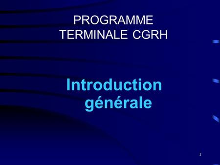 PROGRAMME TERMINALE CGRH