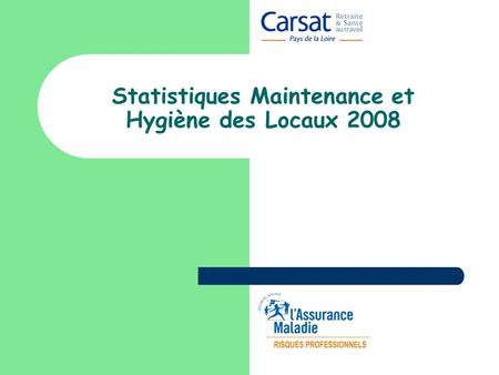 Statistiques Maintenance et Hygiène des Locaux 2008