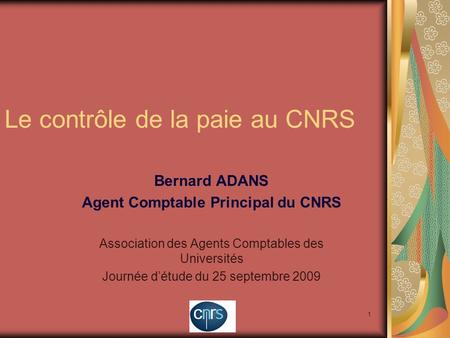 Le contrôle de la paie au CNRS