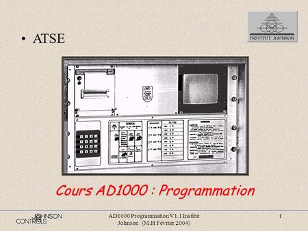 Cours AD1000 : Programmation