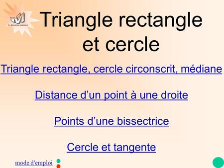 Triangle rectangle et cercle