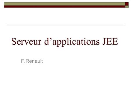 Serveur d’applications JEE