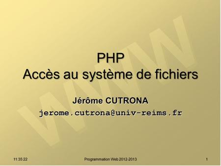 PHP Accès au système de fichiers