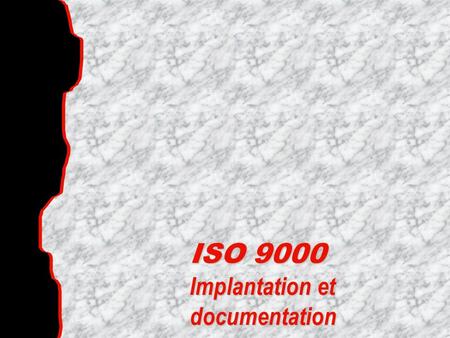 ISO 9000 Implantation et documentation.