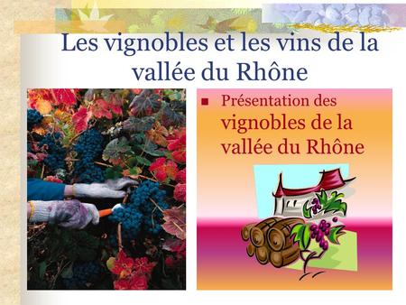 Les vignobles et les vins de la vallée du Rhône