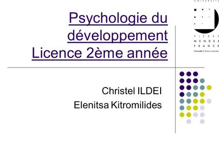 Psychologie du développement Licence 2ème année