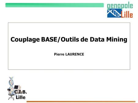 Couplage BASE/Outils de Data Mining Pierre LAURENCE