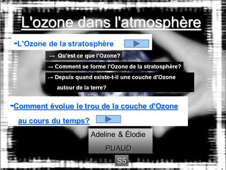 L'ozone dans l'atmosphère
