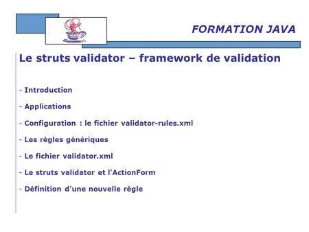 Le struts validator – framework de validation