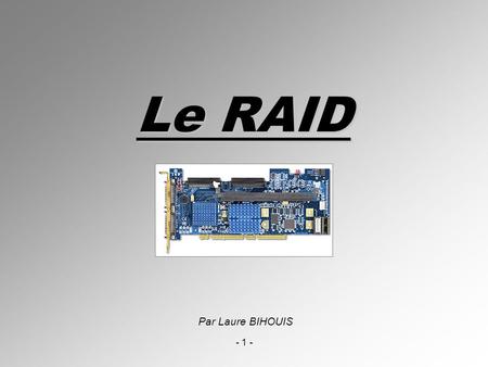 Le RAID Par Laure BIHOUIS - 1 -.