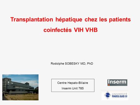 Transplantation hépatique chez les patients coinfectés VIH VHB
