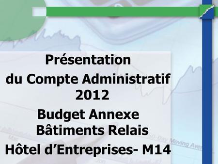 du Compte Administratif 2012 Budget Annexe Bâtiments Relais