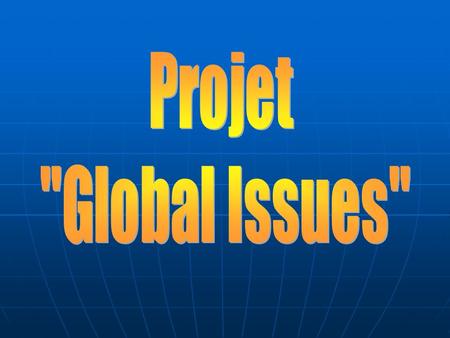 Projet Global Issues.