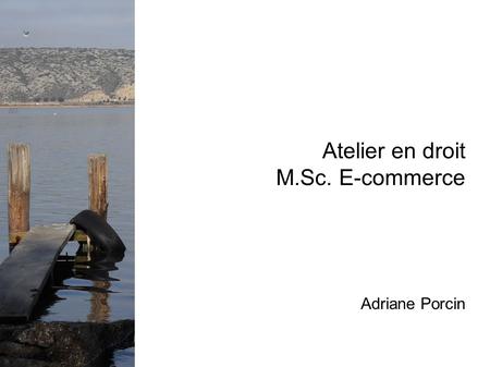 Atelier en droit M.Sc. E-commerce Adriane Porcin.