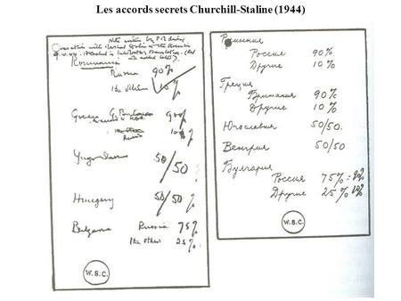 Les accords secrets Churchill-Staline (1944)