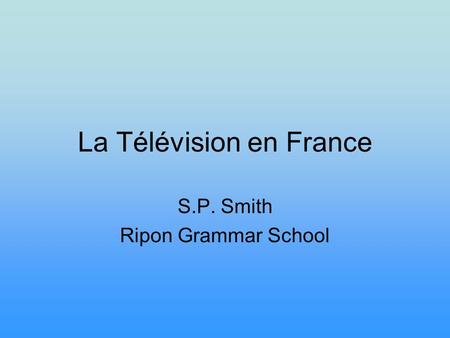 La Télévision en France