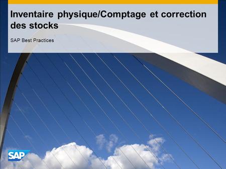 Inventaire physique/Comptage et correction des stocks