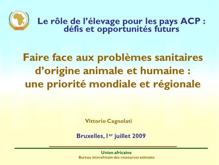 Le rôle de l’élevage pour les pays ACP : défis et opportunités futurs