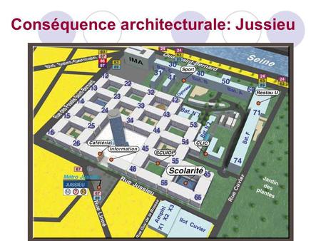Conséquence architecturale: Jussieu