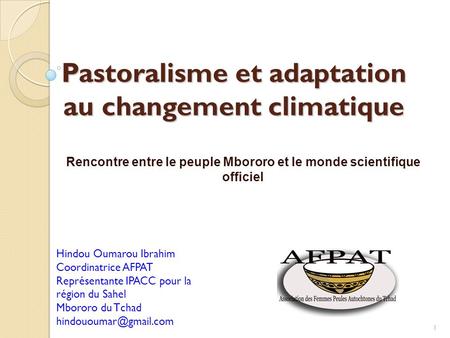 Pastoralisme et adaptation au changement climatique