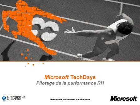 Microsoft TechDays Pilotage de la performance RH