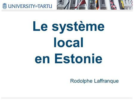 Le système local en Estonie